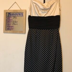 Chetta B Black and White Sleeveless Dress
